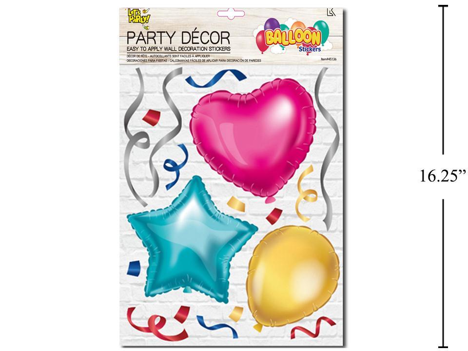 Let's Party Balloon Look Wall D?cor Heart, Star, and Balloon