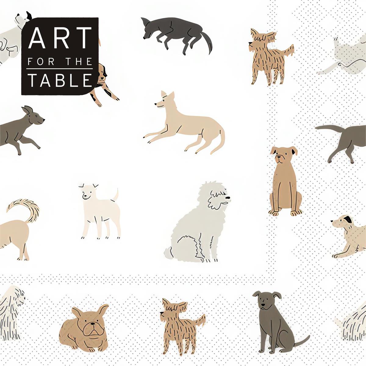 Dog Print 2-Ply Napkins, 13x13, 20 Count