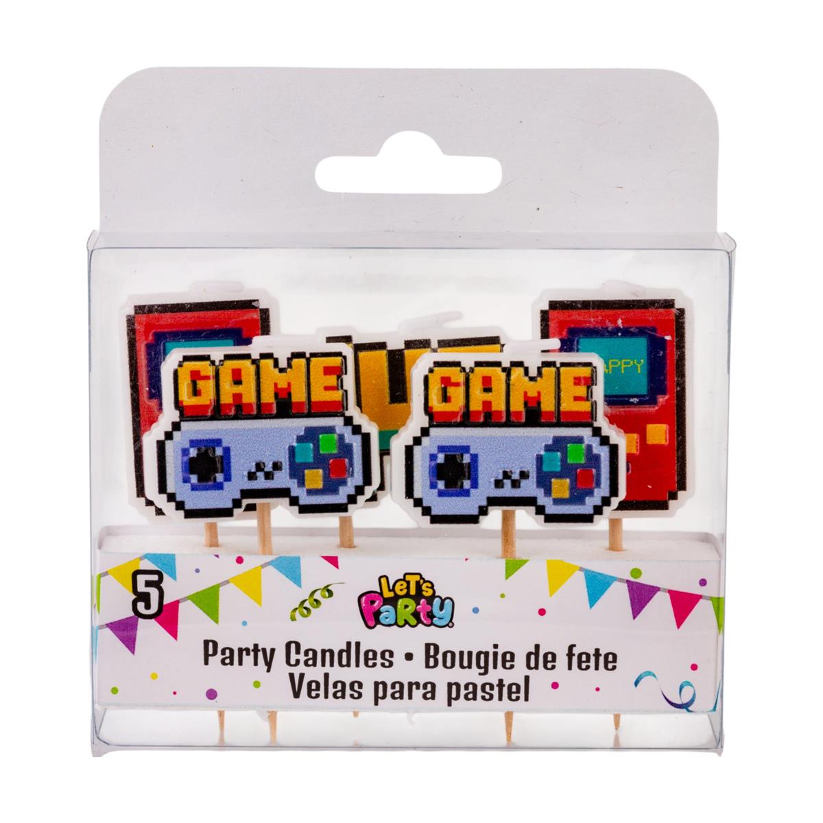 Gaming Birthday Candle Set, 5-Piece
