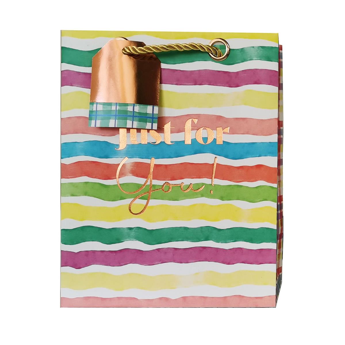 Jumbo Paper Gift Bag, Just for You Stripes