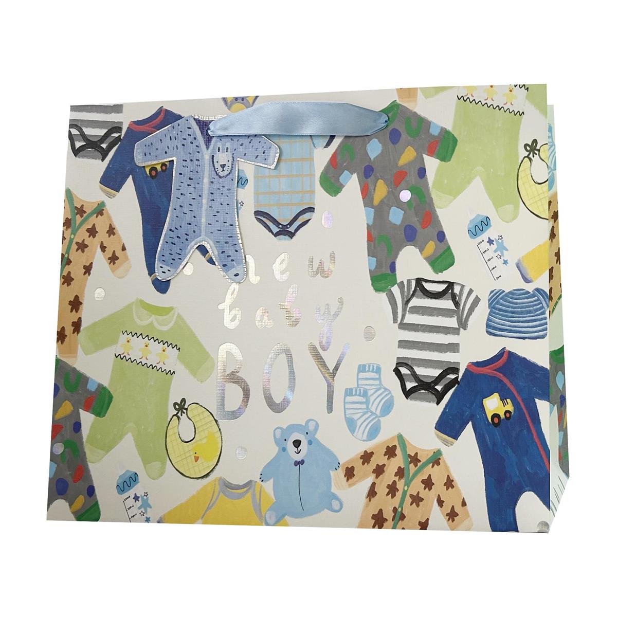 Jumbo Horizontal Baby Boy Gift Bag