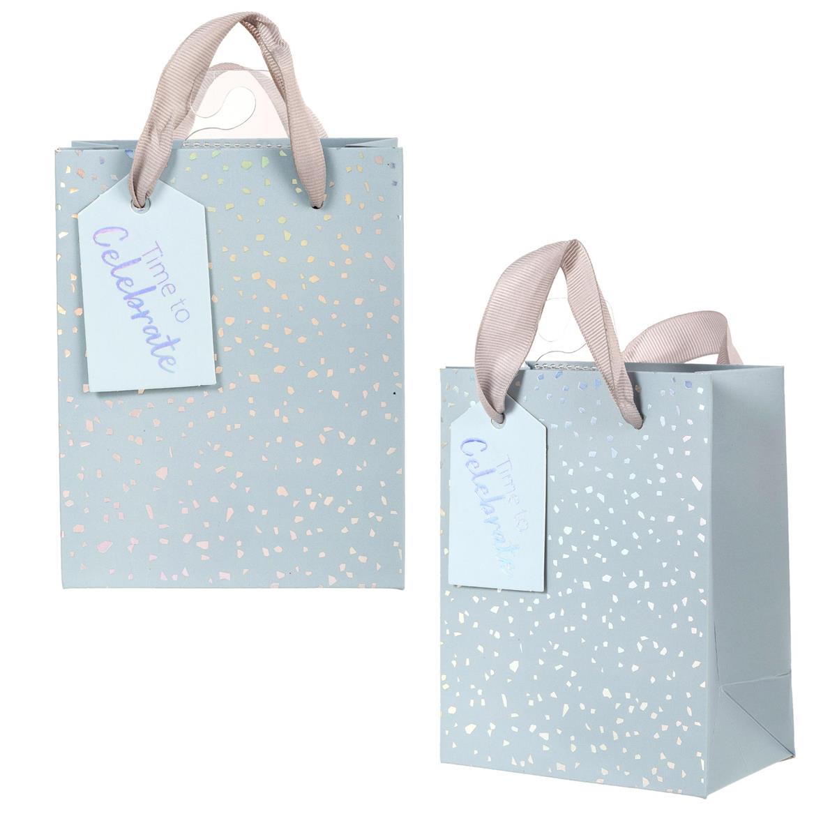 Small Grey Sparkle Gift Bag