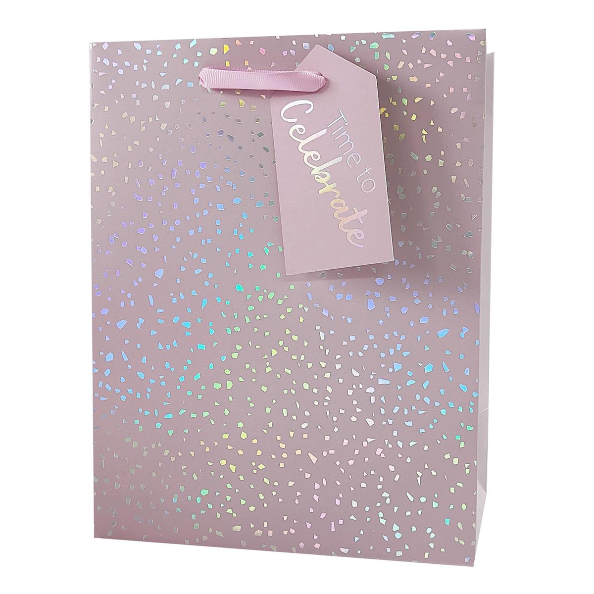 Small Pink Speckle Gift Bag