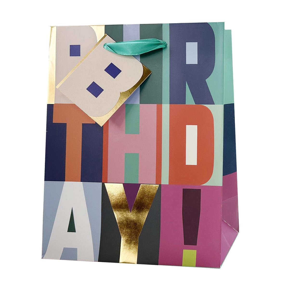 Medium Birthday Blocks Gift Bag