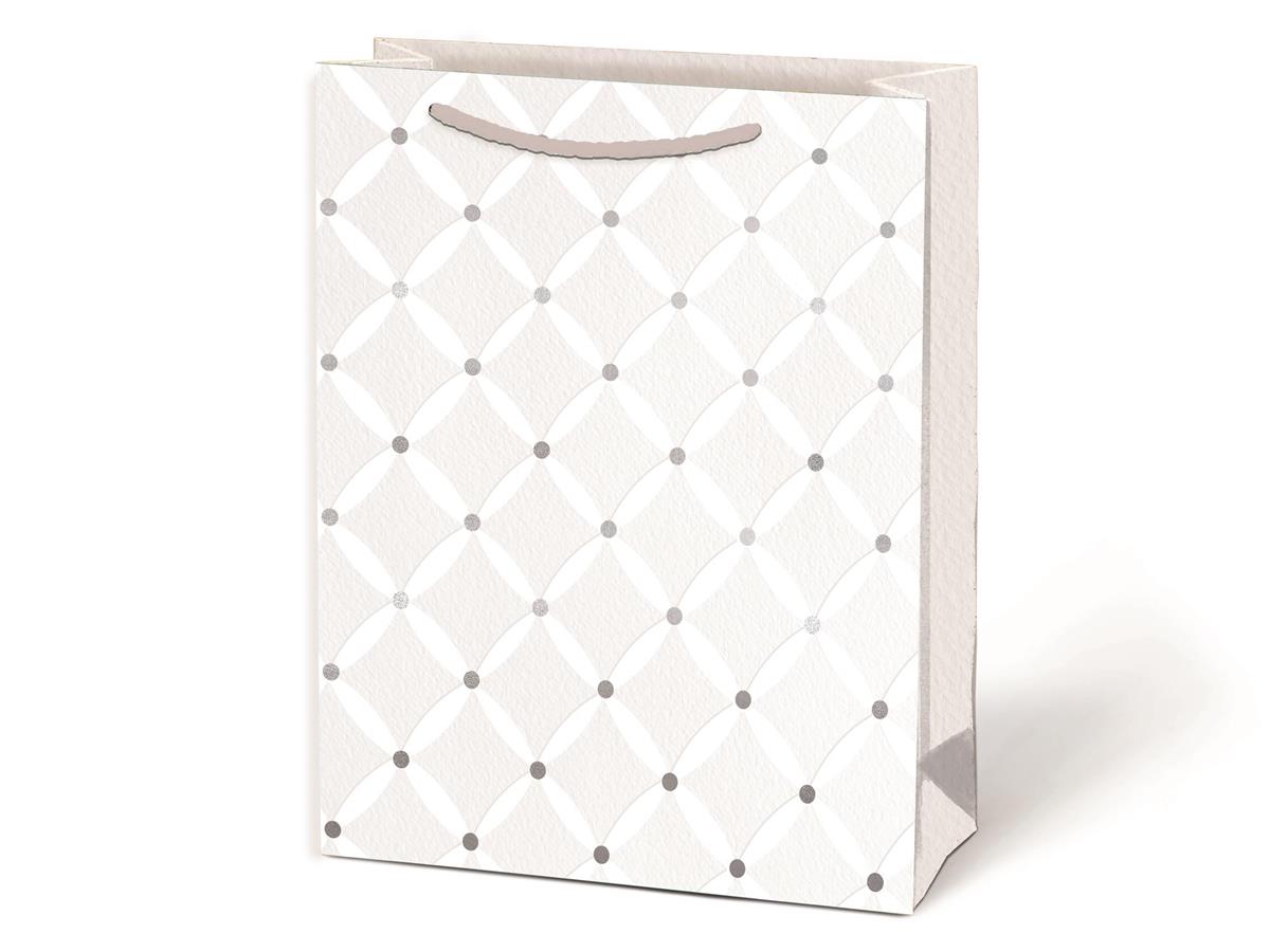 Large White Embossed Gift Bag