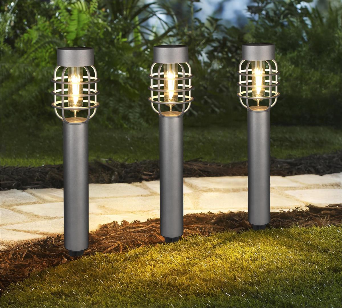 Solar Pathway Stake Light, 1 Filament LED, 2.95"x14"