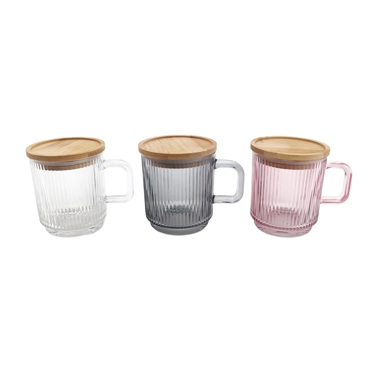 Luciano 11.5oz Glass Mug with Bamboo Lid
