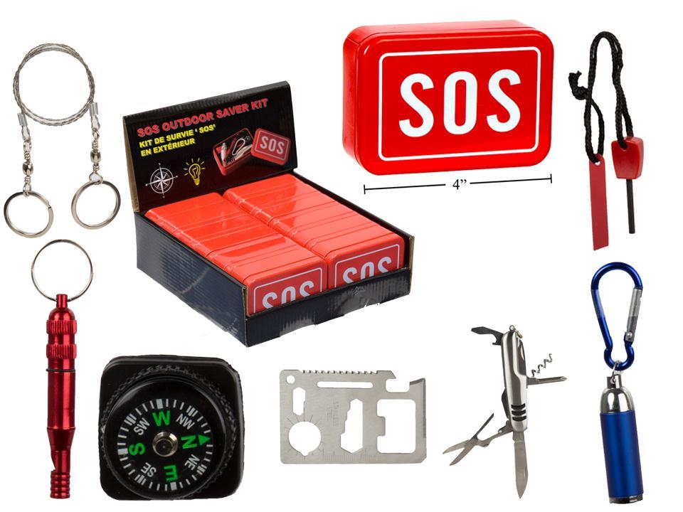 Camping SOS Outdoor Saver Kit, 8pcs