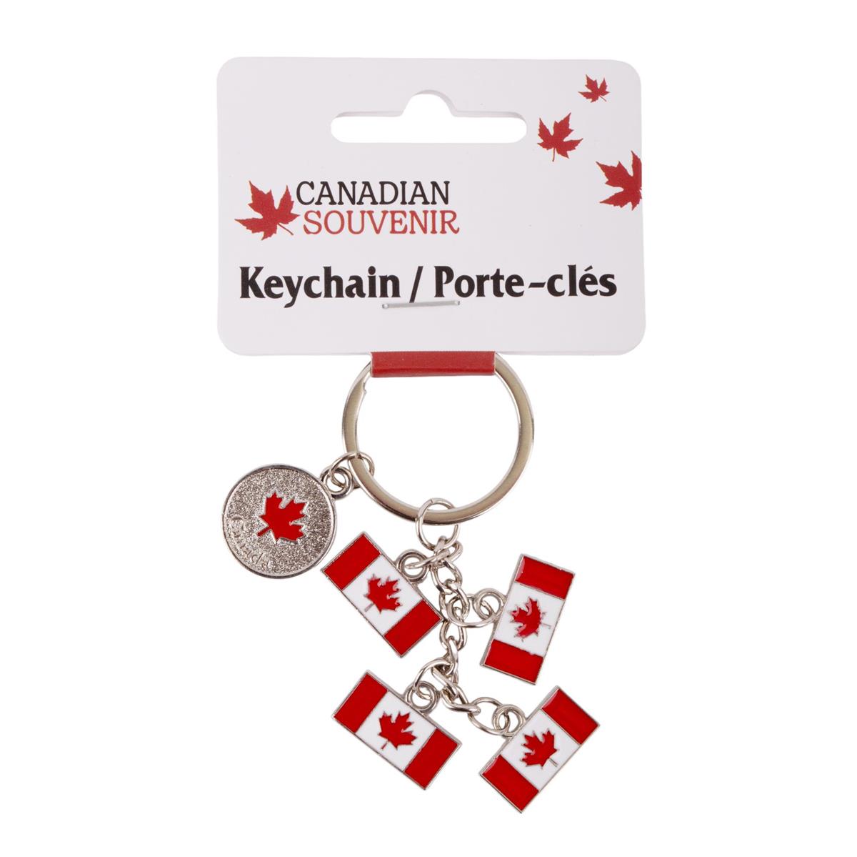 Canada Keychain, Canada Flag & Maple Leaf