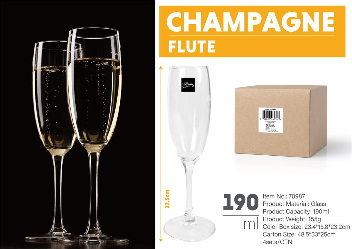 L.Gourmet Champagne Glass 190ml