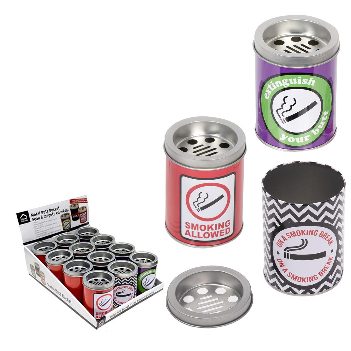 4" Metal Butt Bucket Ashtray