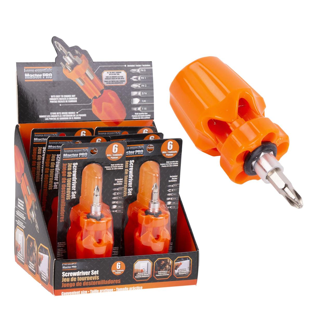 Screwdriver with 6 Bits