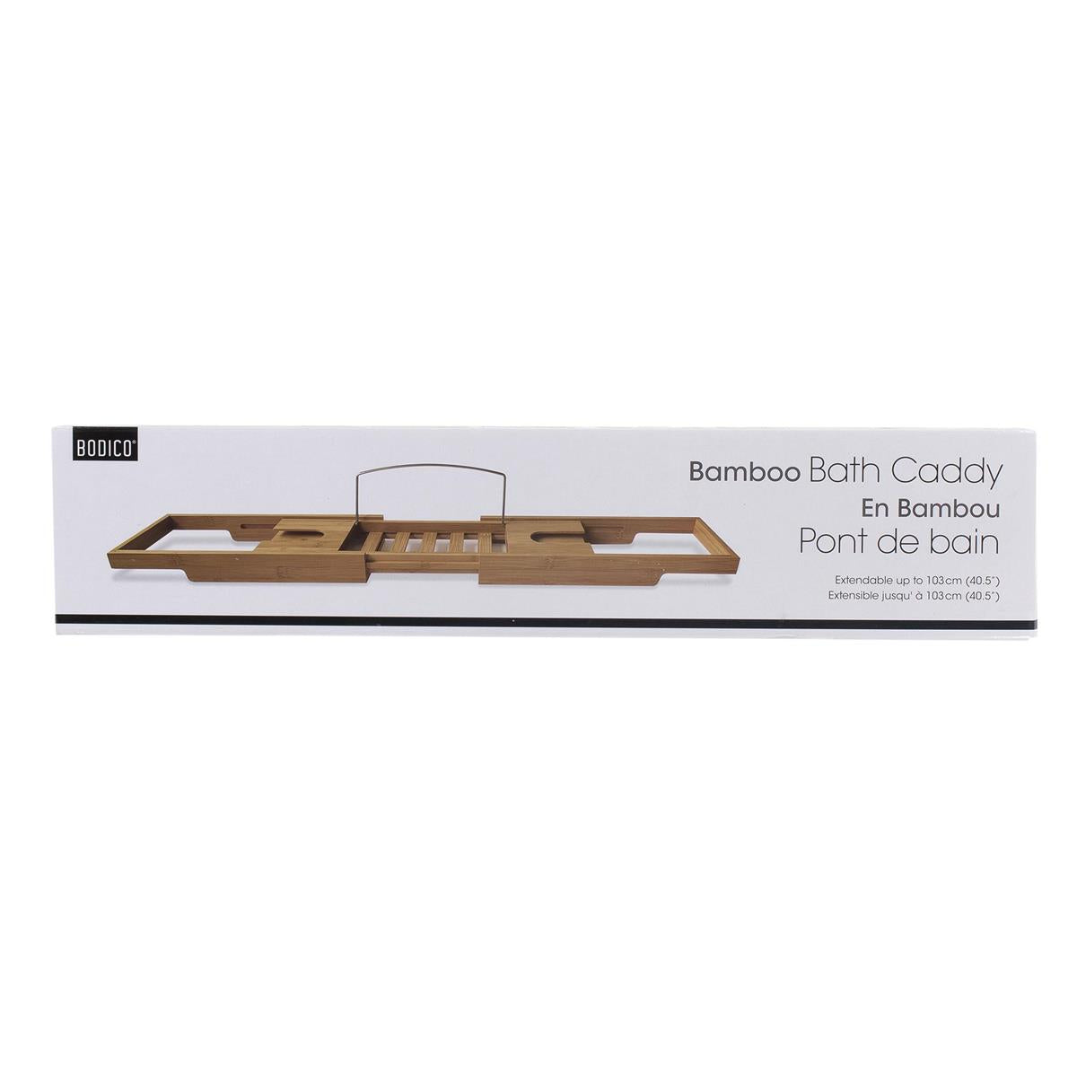 Bodico Bamboo Bath Caddy, 103.5-70x14.7x4.6cm