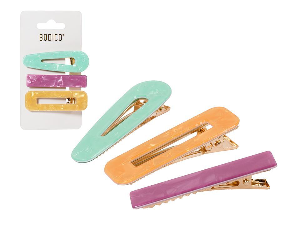 Bodico Pretty Hair Clamp Clips, 3-Piece Set