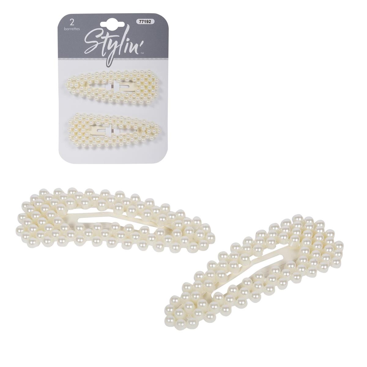 Pearl Snap Barrettes, 2-Pack