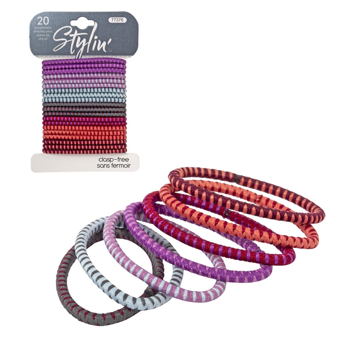 Stylin Striped Ponyholders 20p