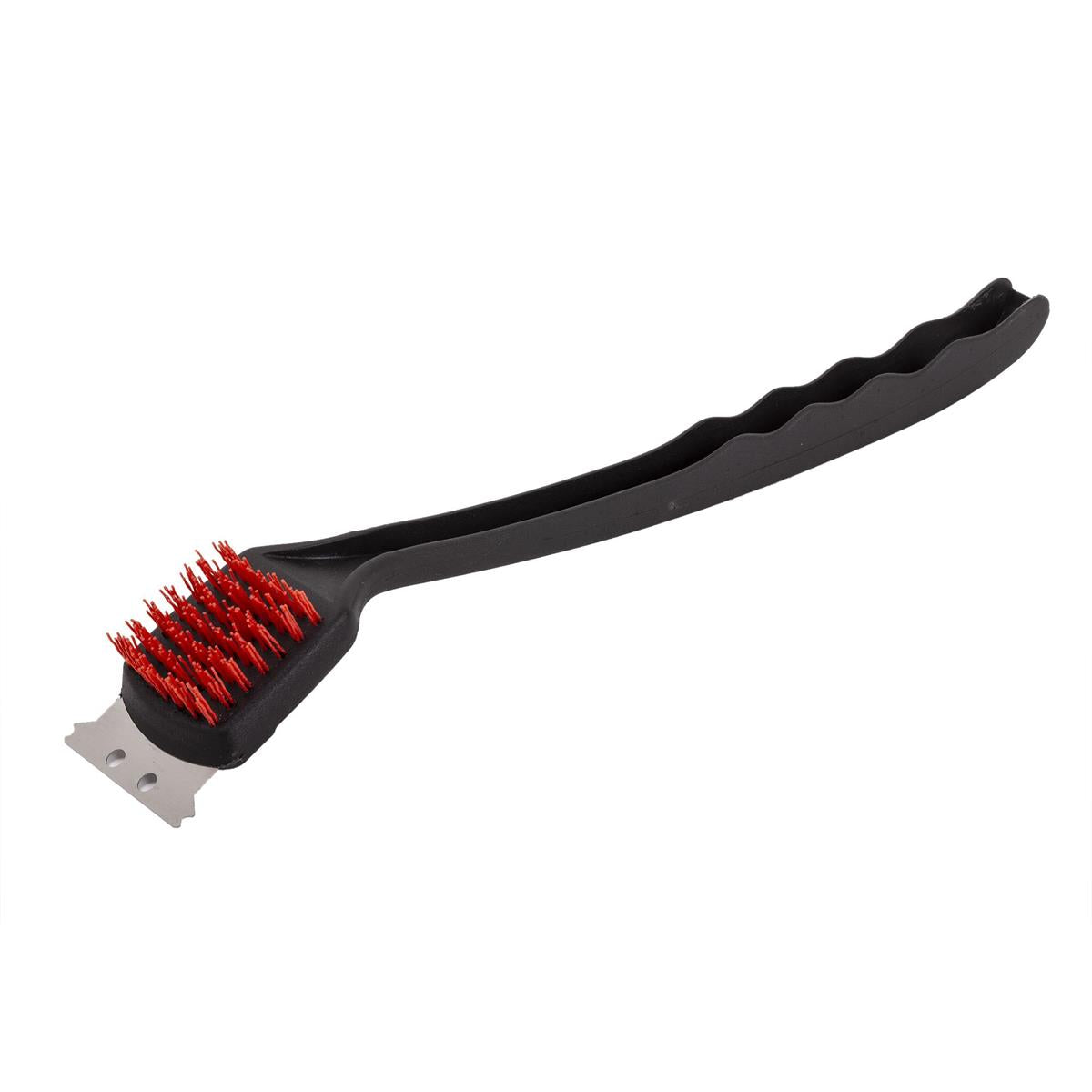 BBQ Nylon Grill Brush with Scraper, 17"