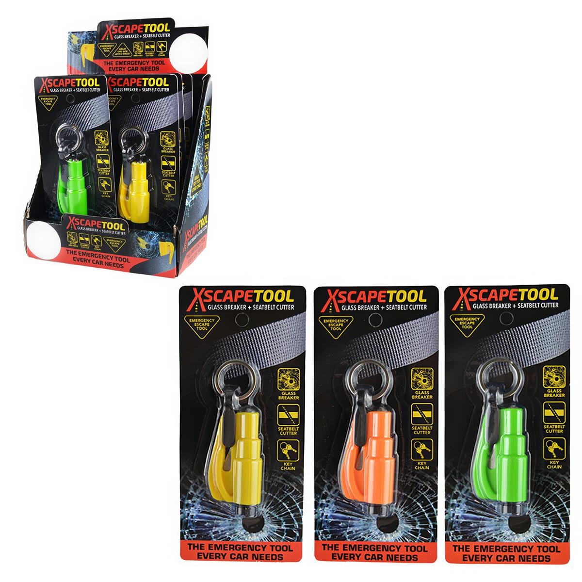 Emergency Glass Breaker & Seatbelt Cutter Keychain
