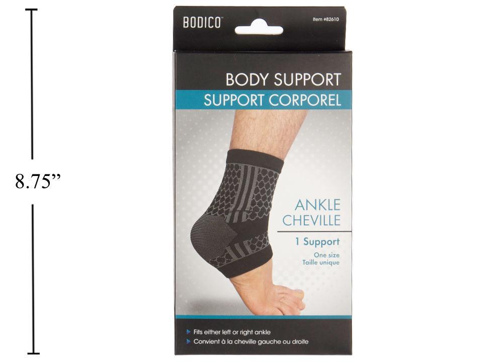 Bodico Professional Ankle Support in Black with Grey Webbing