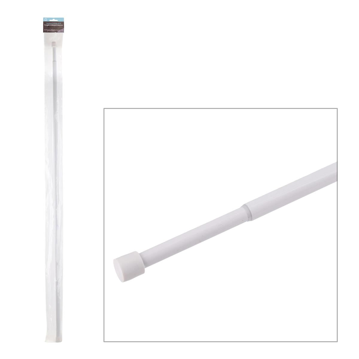 Adjustable Tension Curtain Rod, 48" to 84"