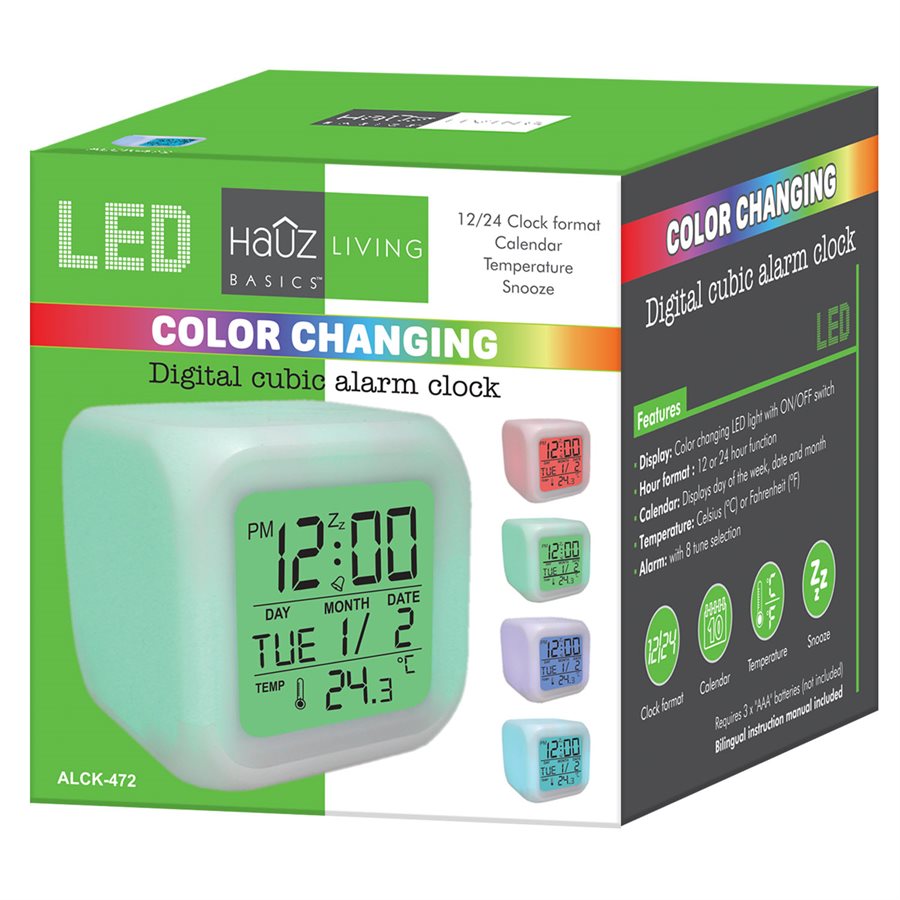 Color-Changing Digital Alarm Clock