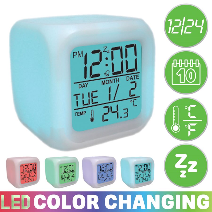 Color-Changing Digital Alarm Clock