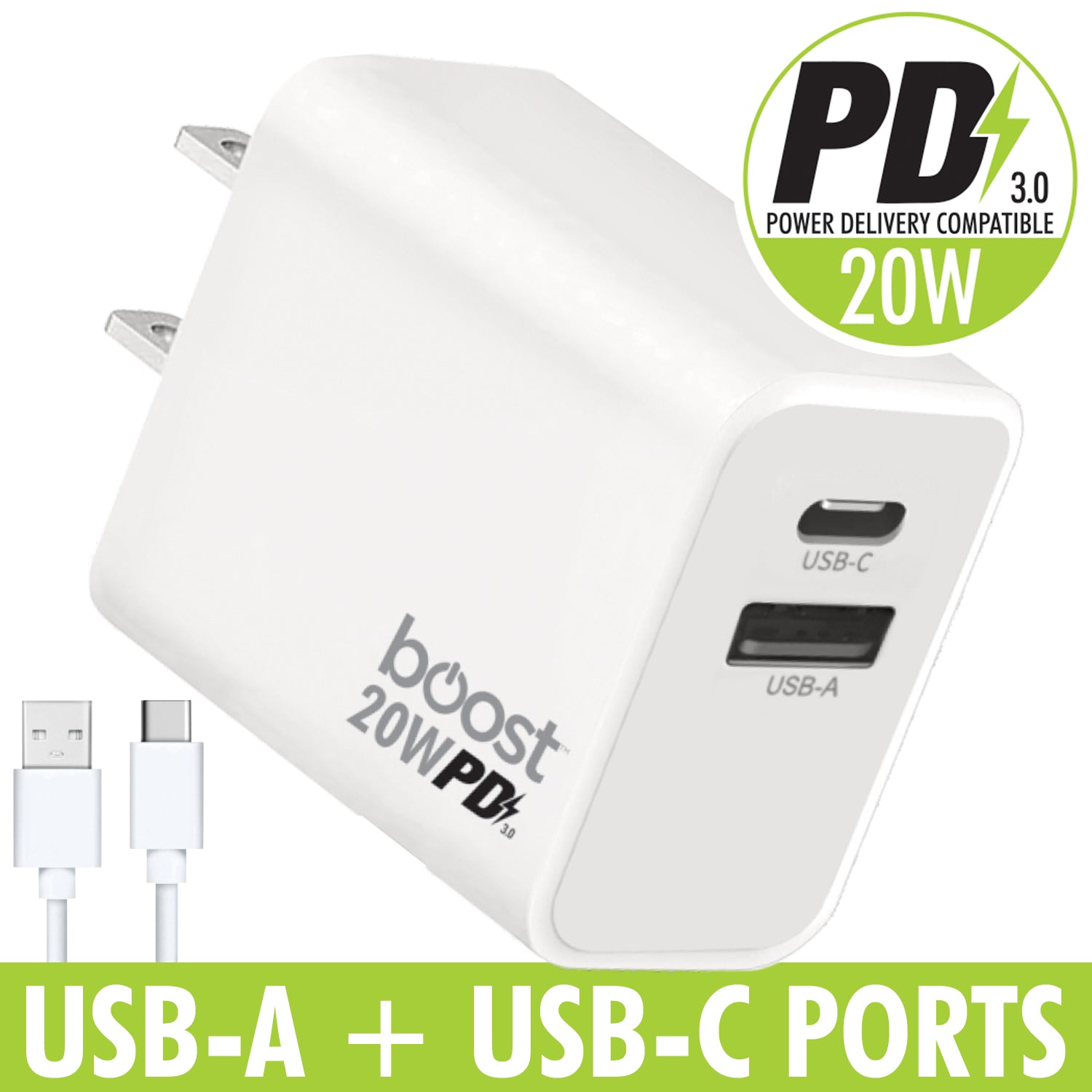 20W USB-C & USB-A Fast Charger