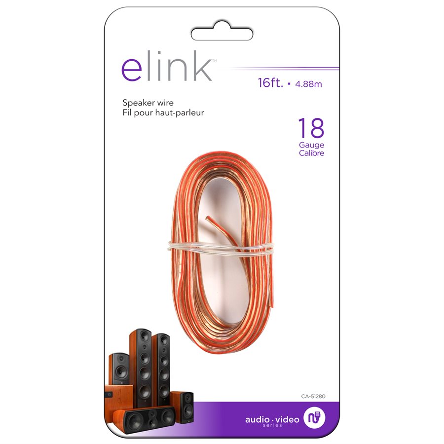 16 Ft. 18 AWG Speaker Wire