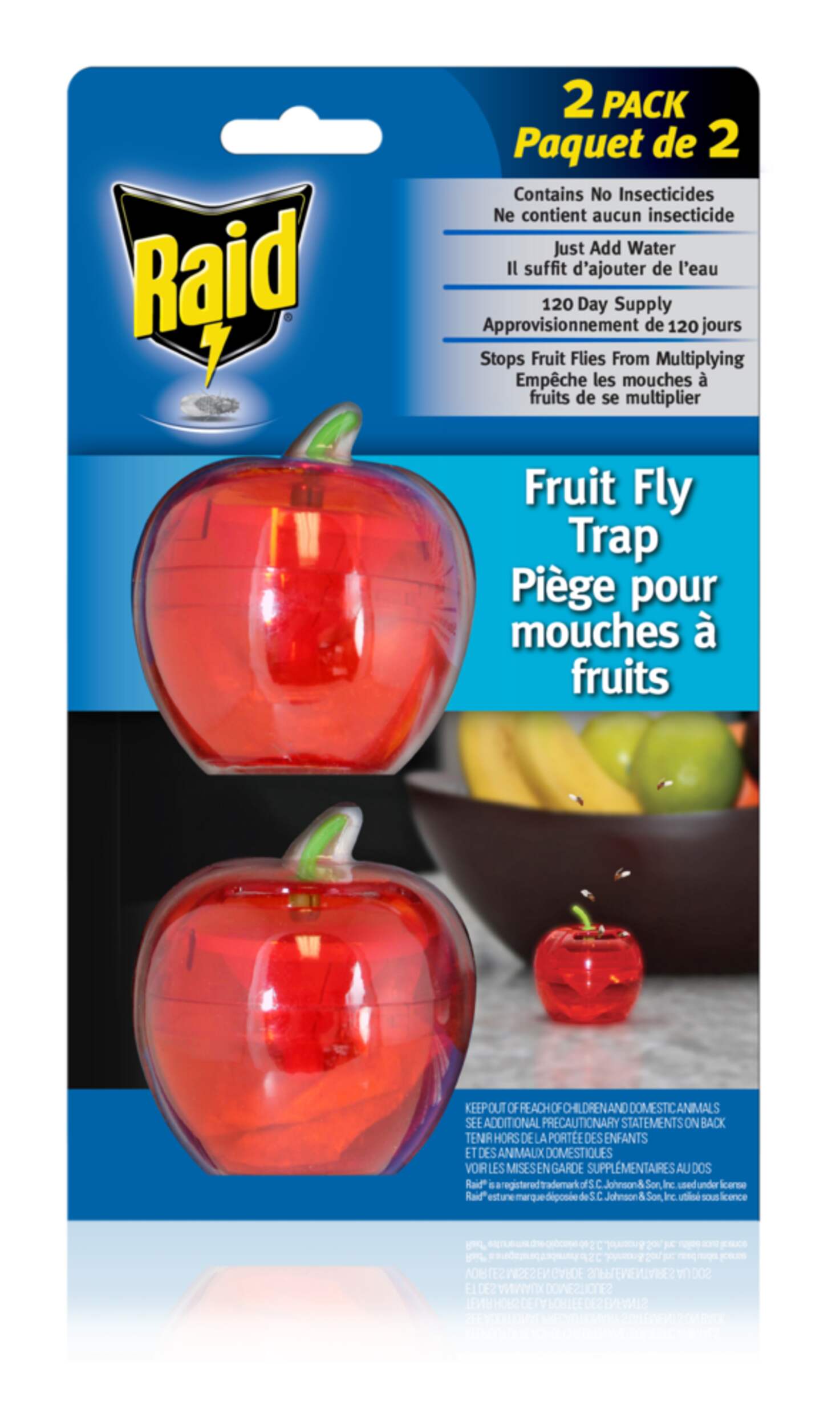 Raid Indoor Fruit Fly Trap, 2 Pack