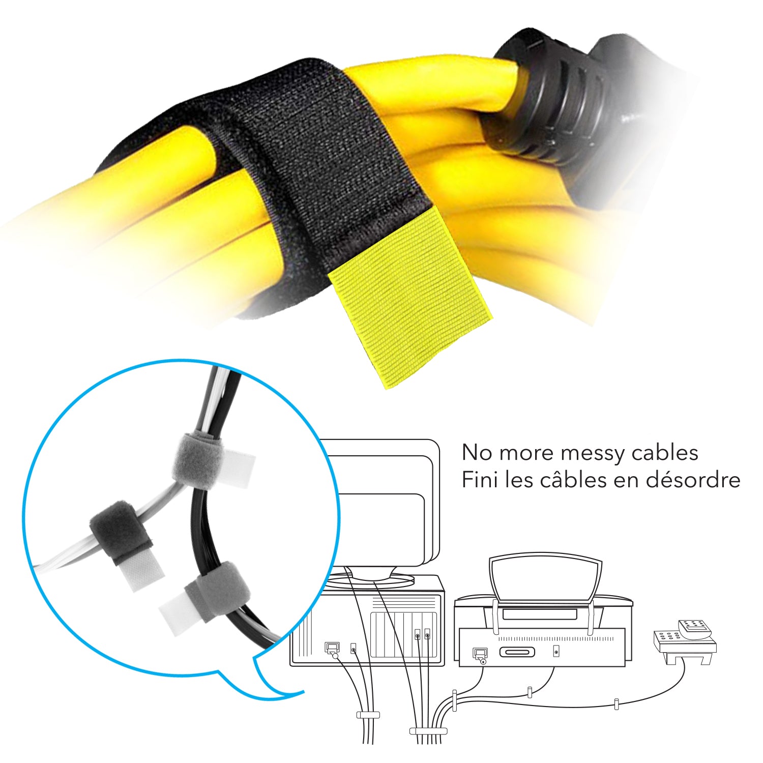 Velcro Cable Ties, 6 Pack