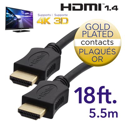 HDMI 1.4 Cable, 18 Ft.
