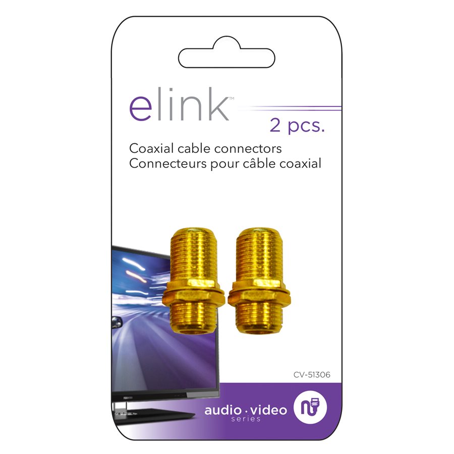 Coaxial Cable Coupler; Pack of 2