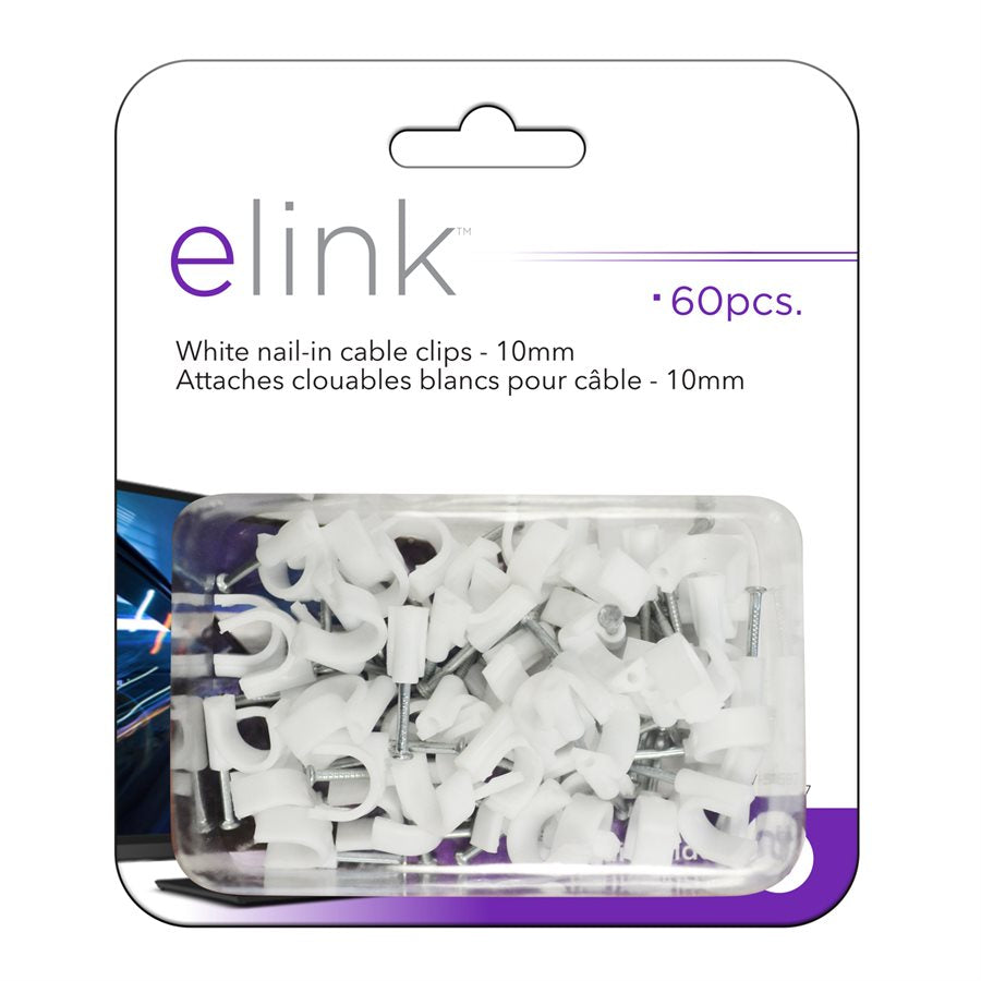 10mm Cable Clips; Pack of 60