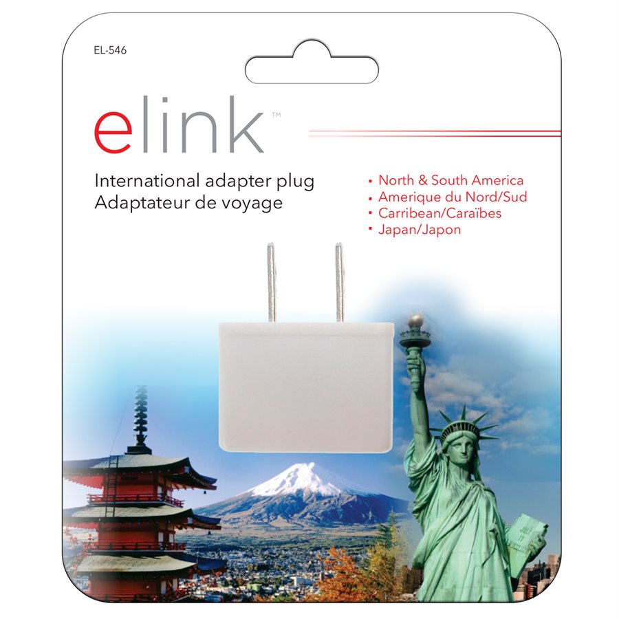 North & South America Flat-Pin Foreign Plug Adaptor
