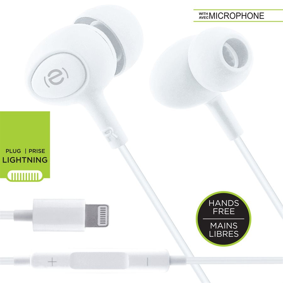 Escape Hands-Free Earphones with Lightning Plug in White