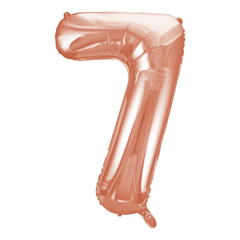 Rose Gold Number 7 Foil Balloon 34"