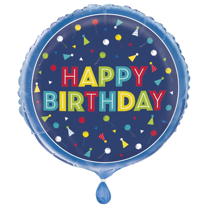 Peppy Birthday Round Foil Balloon 18"