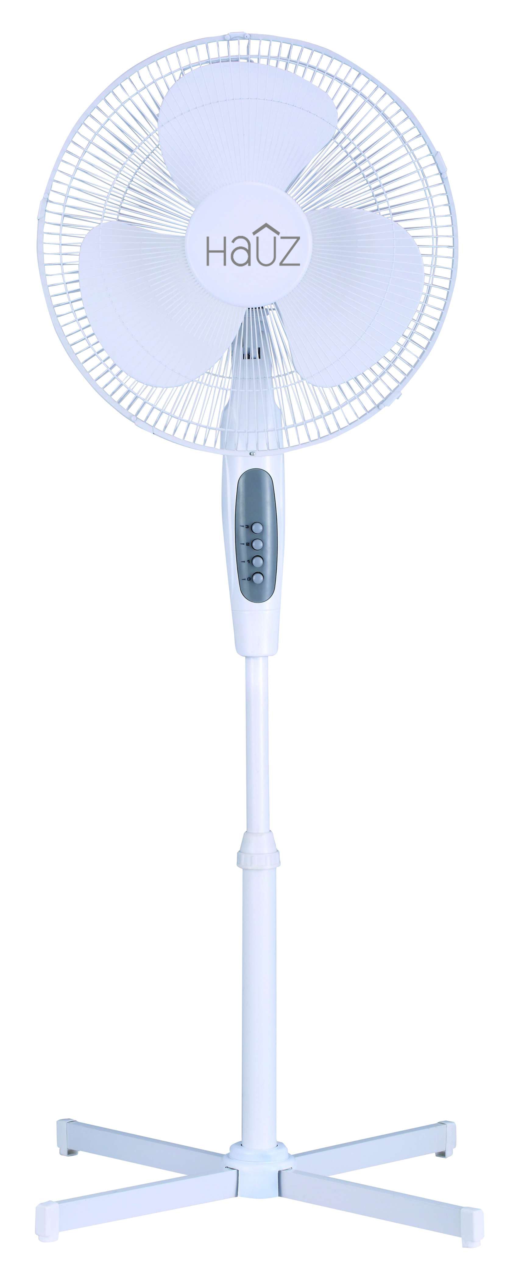 Hauz 16-Inch White Pedestal Fan