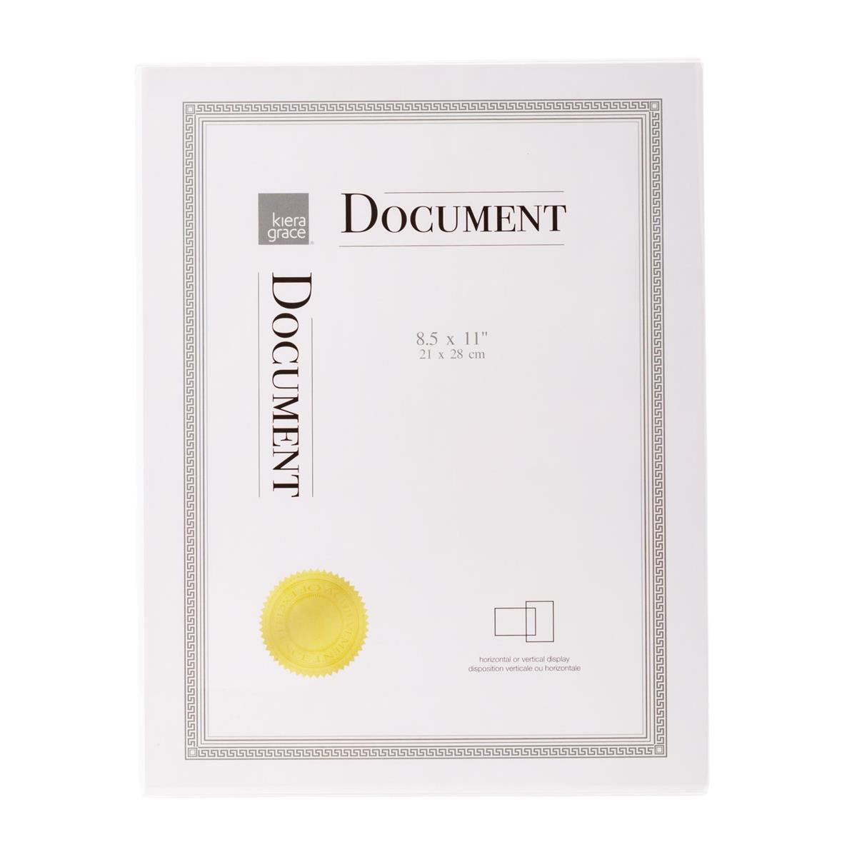 Clear Acrylic L-Shaped Document Frame, 8.5" x 11"