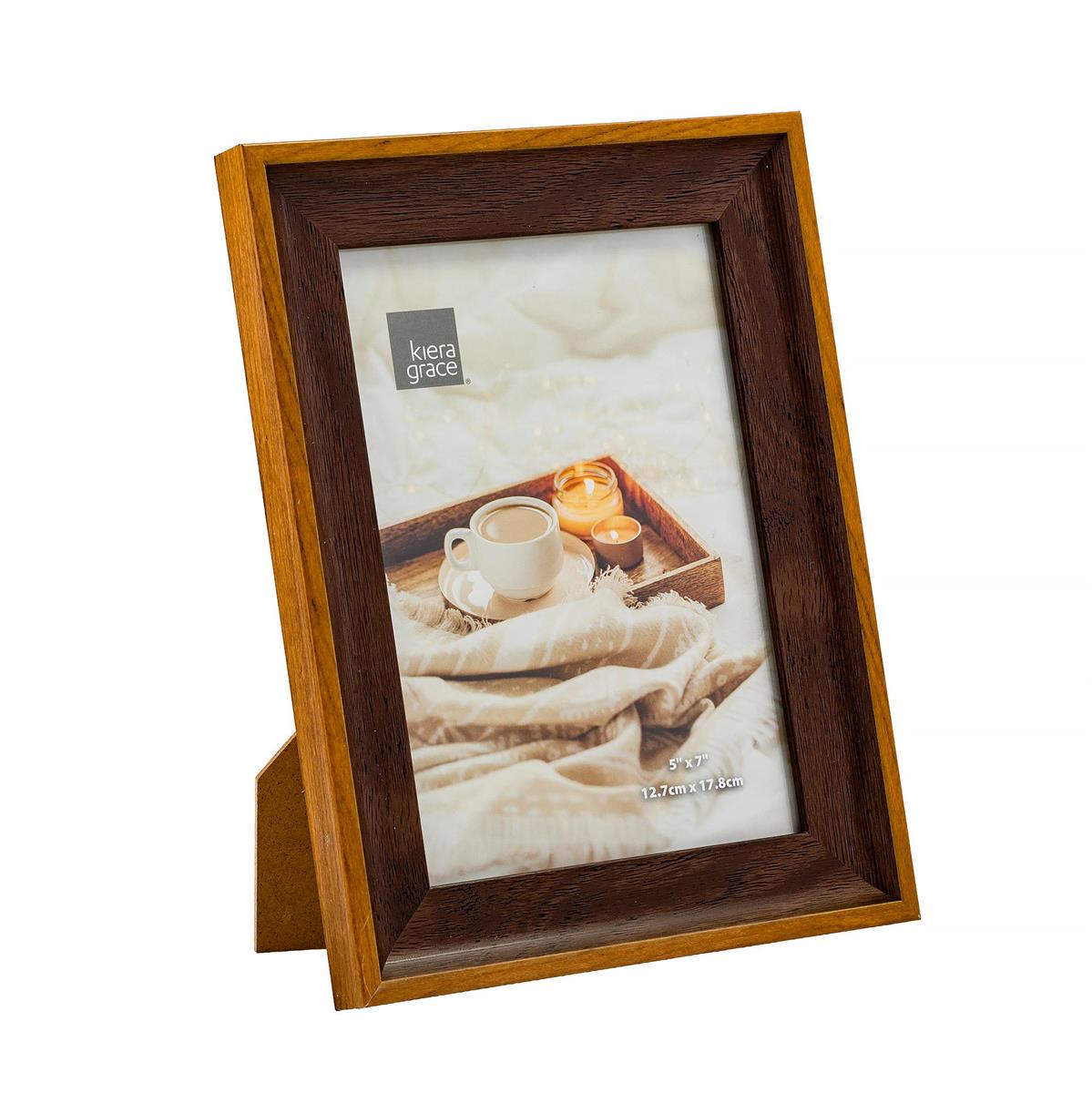 5x7 Beveled Photo Frame, Dark Oak