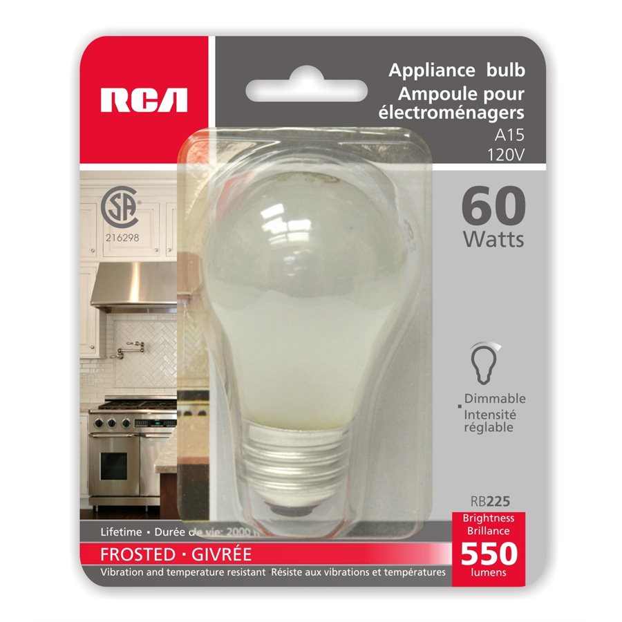 60W Frosted Appliance Bulb