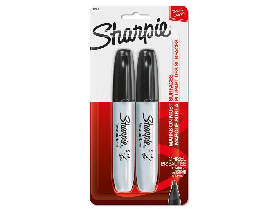 2-pc Sharpie Chisel Markers Black