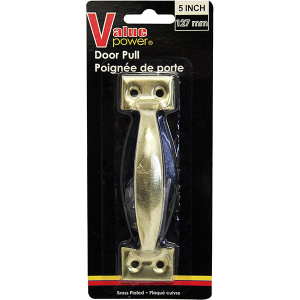 5-Inch Brass-Plated Door Pull