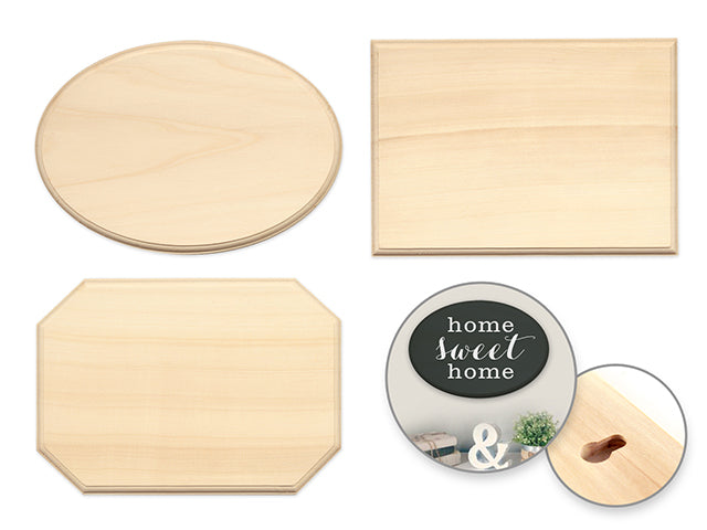 Wood Decor Plaques 6.5x10" 3 Styles