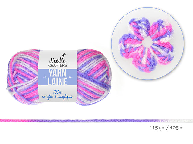 Acrylic Yarn Ball, 50g, Multi-Dyed Sherbet