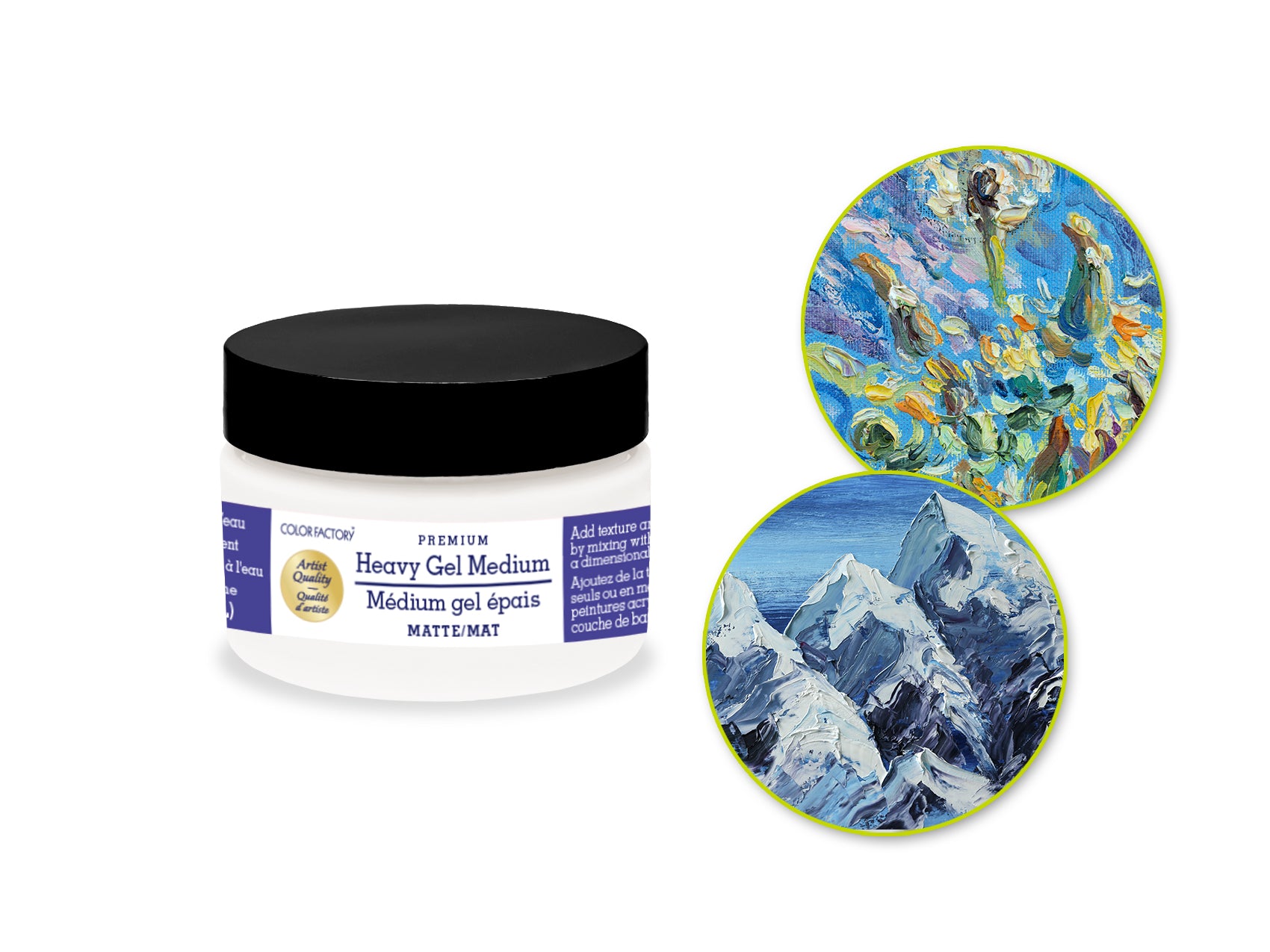 4 oz Heavy Gel Medium, Water-Based, Matte Finish