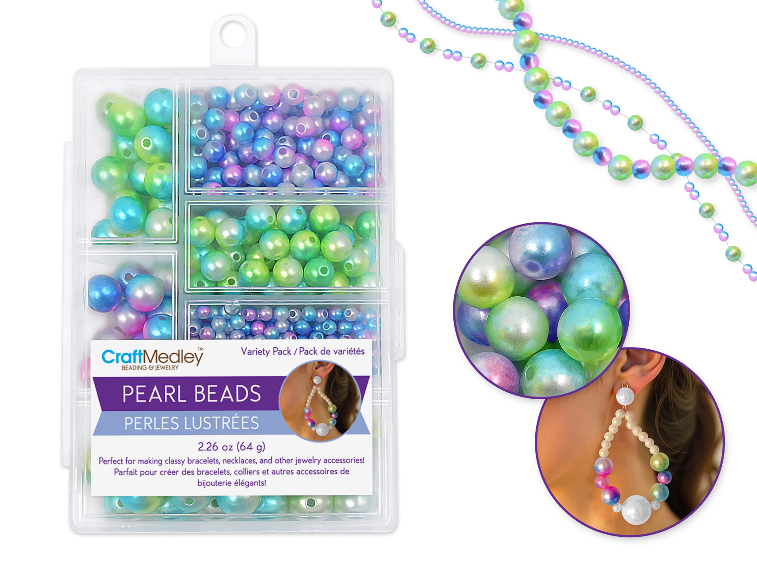 Seaside Dyed Gloss Pearl Beads Assortment