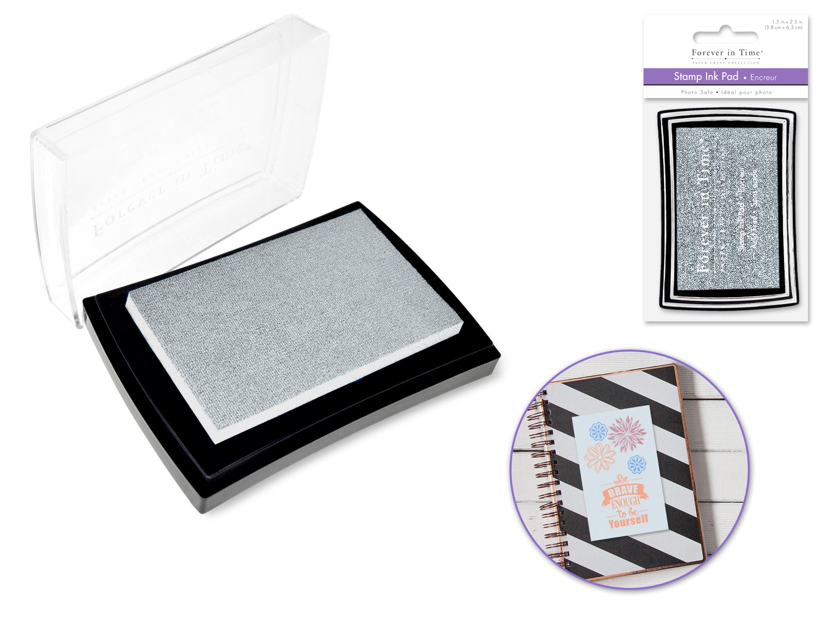 Silver Metallic Stamp Ink Pad