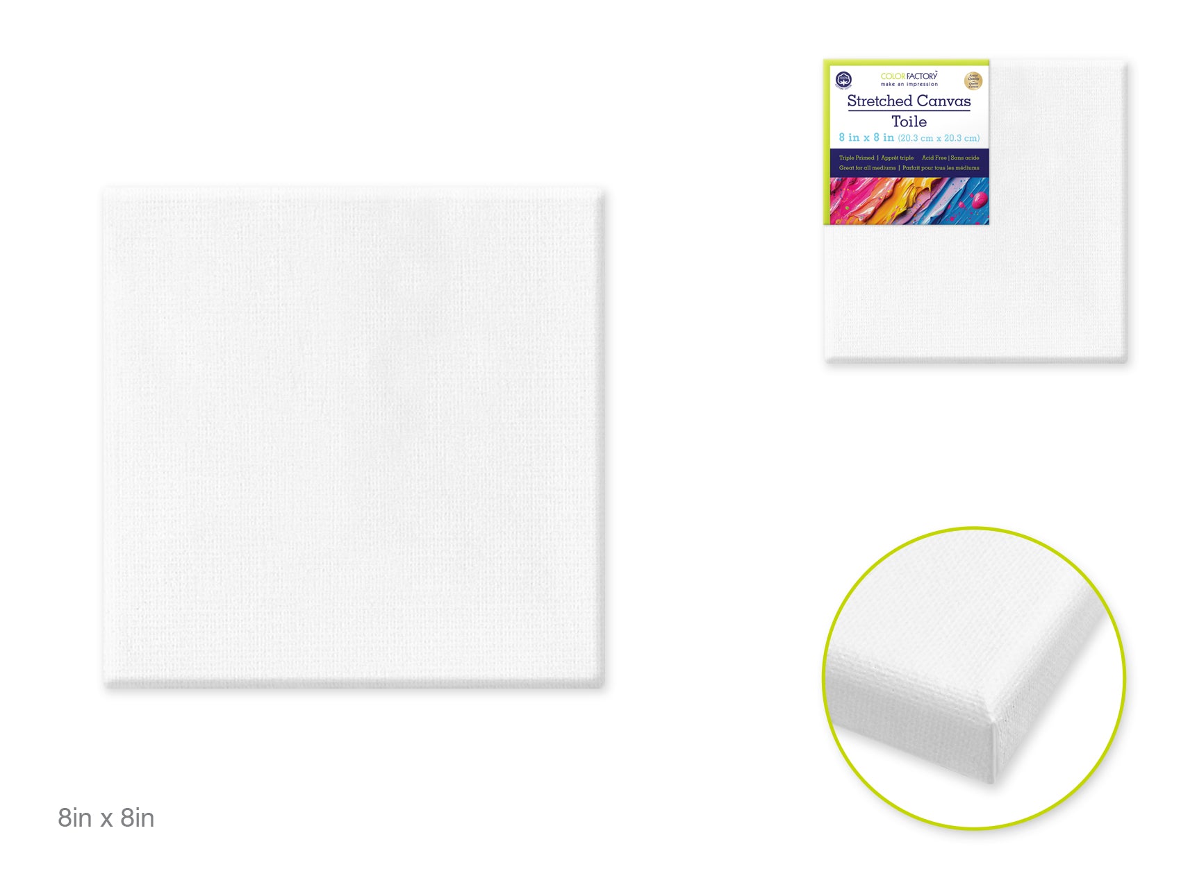 Square Stretch Artist Canvas 8" x 8"