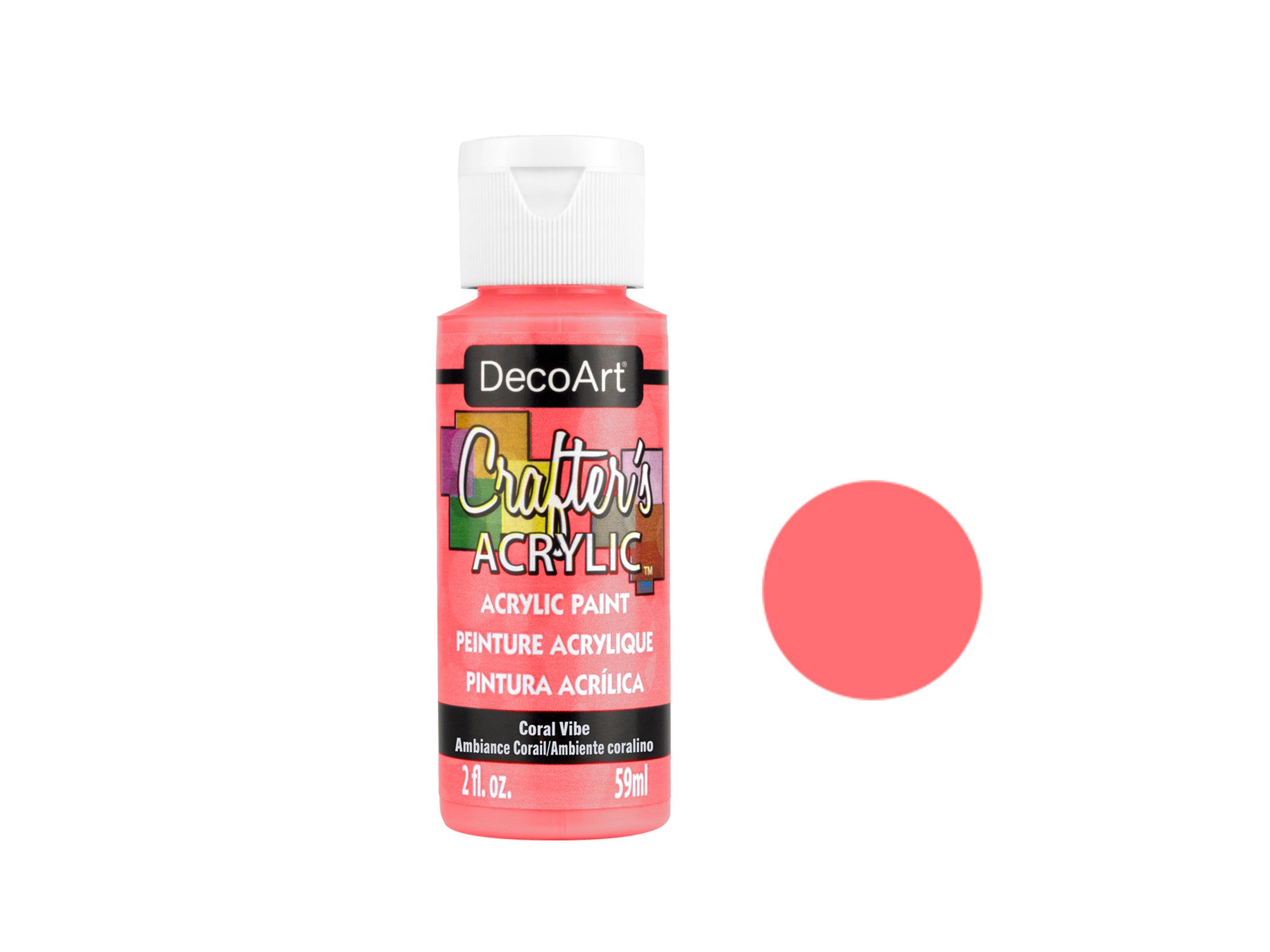 Acrylic Craft Paint, 2 oz, Coral Vibe